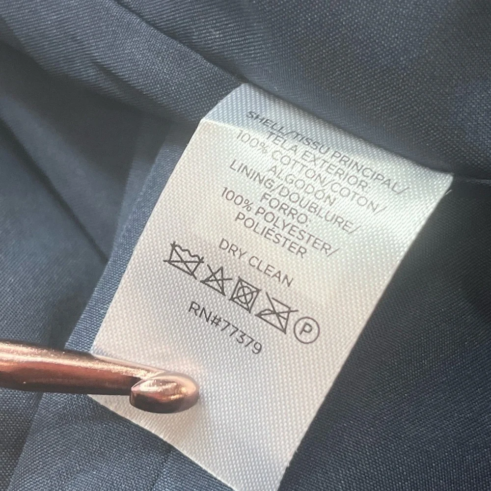 Ann Taylor Navy Double-Breasted Belted Trench Coat – Women’s Medium - Picture 14 of 15